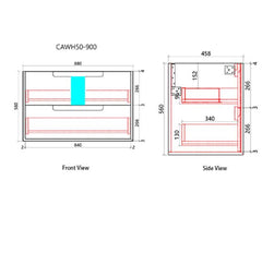 Flauto Wall Hung Vanity 900mm