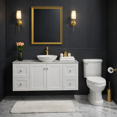 George Wall Hung 1200mm Hampton Shaker Style Bathroom Vanity