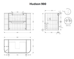 Hudson Wall Hung 900mm Curved Plywood Timber Fluted Vanity