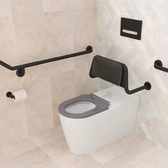 Isabella Care Wall-Faced Toilet Suite (Pan & Seat + R&T In-Wall Cistern + Care Raised White Flush Buttons)