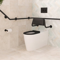 Isabella Care Wall-Faced Toilet Suite (Pan & Seat + R&T In-Wall Cistern + Care Raised White Flush Buttons)