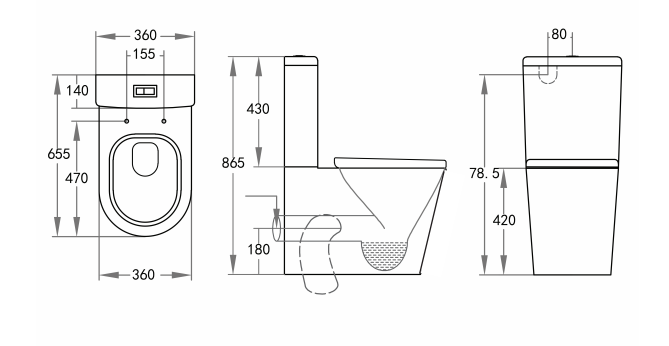 KDK Vivid Toilet Suite - Tornado Flush