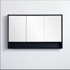 Black Shaving Cabinet with Shelf - NON LED