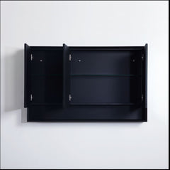 Black Shaving Cabinet with Shelf - NON LED