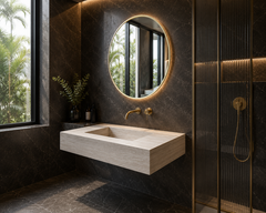 Laurant Travertine finish Wall Hung Wall Hung Vanity basin top 900mm