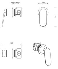 Lantra Wall Mixer