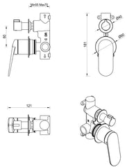Lantra Shower Mixer Diverter