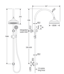 Lillian twin Shower set