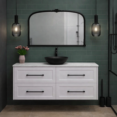 Lily Wall Hung 1200mm Hampton Shaker Style Bathroom Vanity