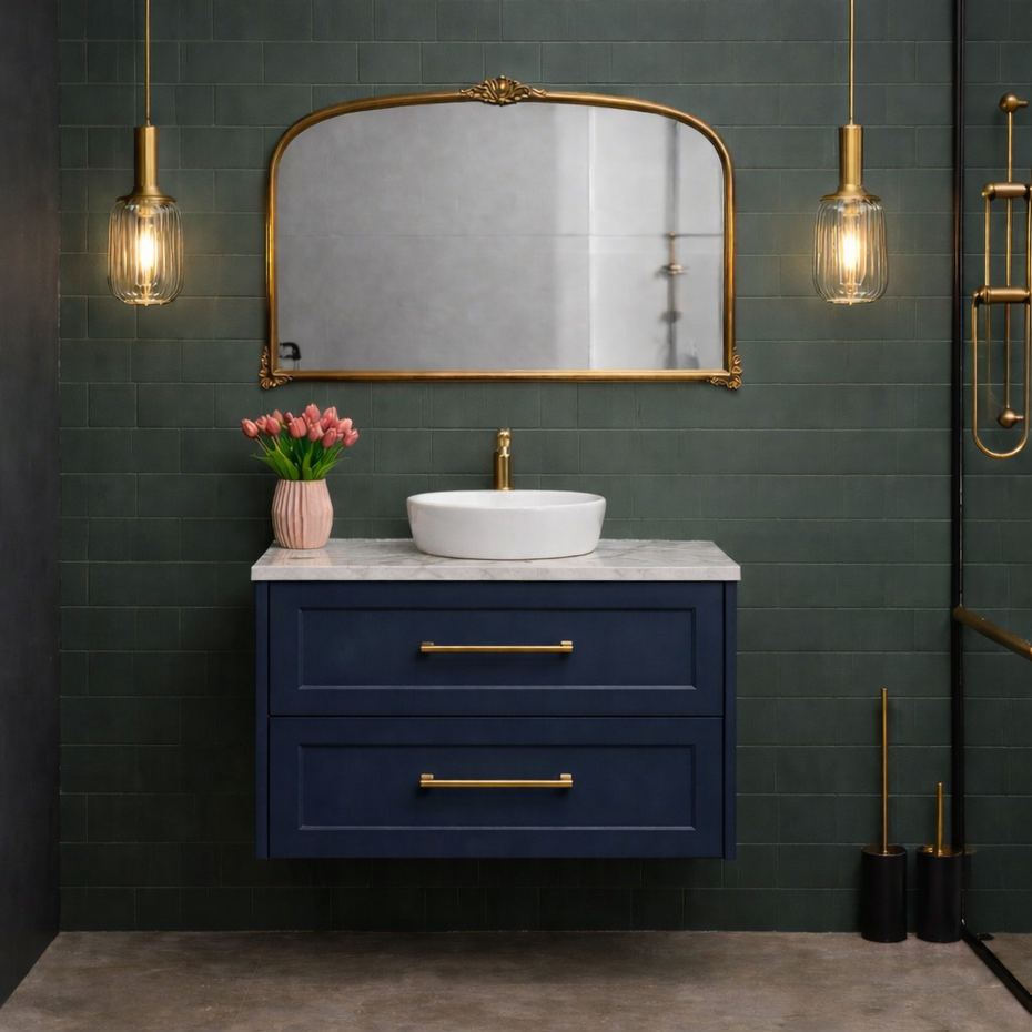 Lily Wall Hung Bathroom Vanity in ANY COLOUR - ALL SIZES