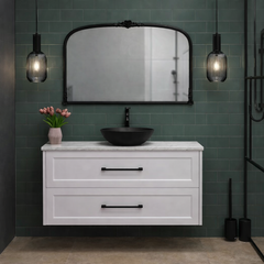 Lily Wall Hung 900mm Hampton Shaker Style Bathroom Vanity