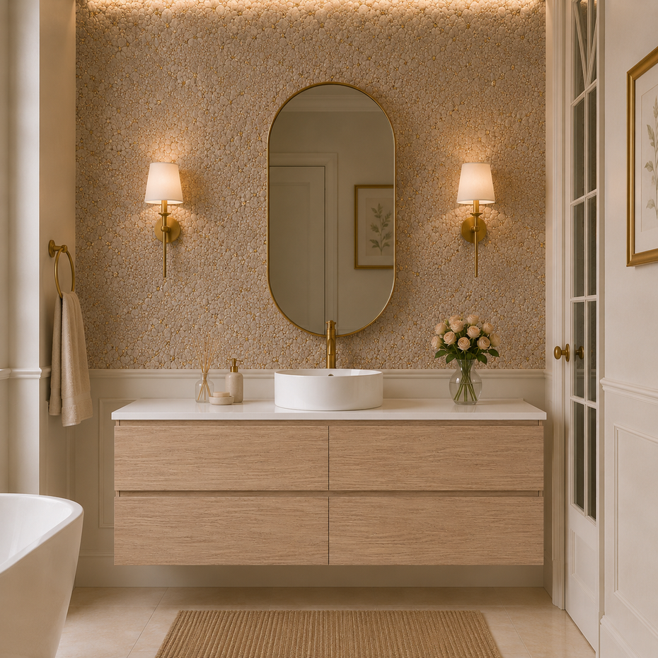 London Wall Hung 1500mm Single Basin Bathroom Vanity - Oak