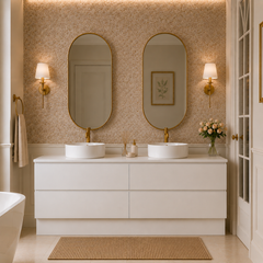 white 1800mm freestanding vanity