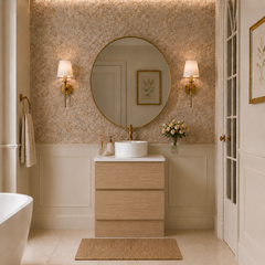 600mm oak vanity freestanding
