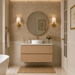 900mm Wall Hung Bathroom Vanity -Oak
