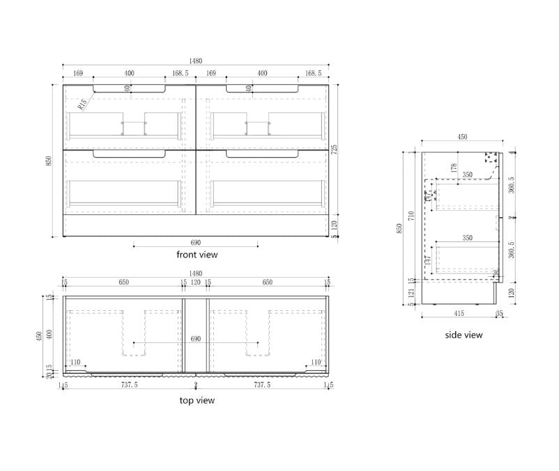 Lovina Floor Standing Vanity - 1500mm