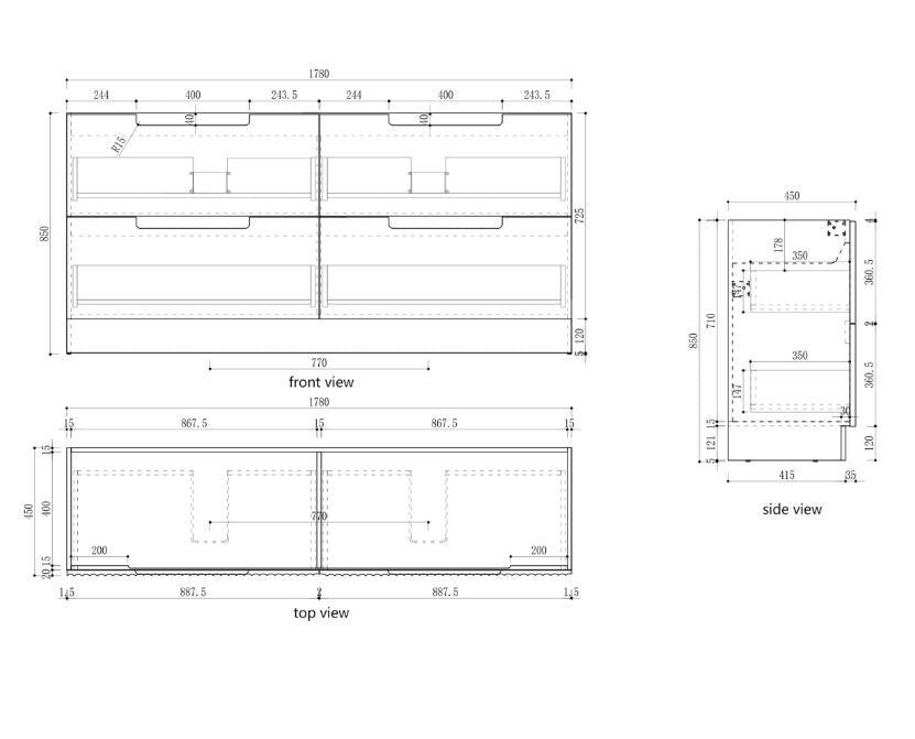 Lovina Floor Standing Vanity - 1800mm