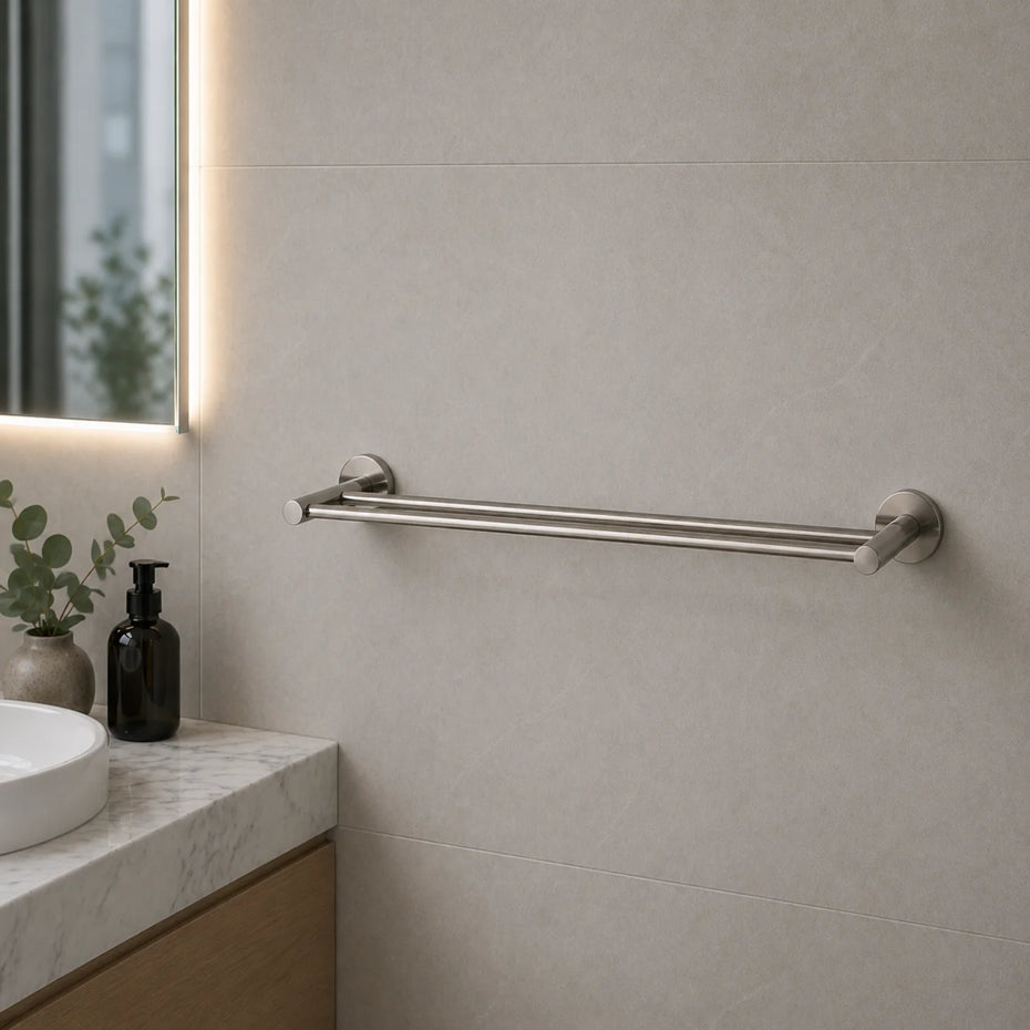 Luna 600/750mm Double Towel Rail
