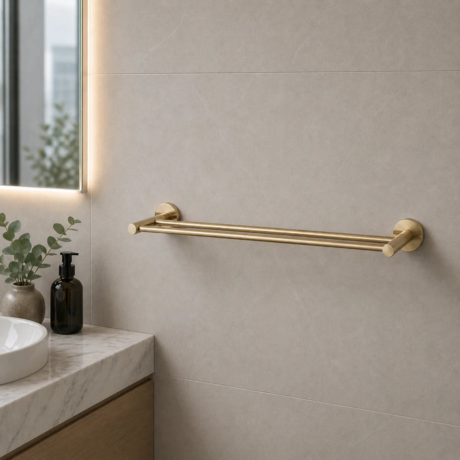 Luna 600/750mm Double Towel Rail