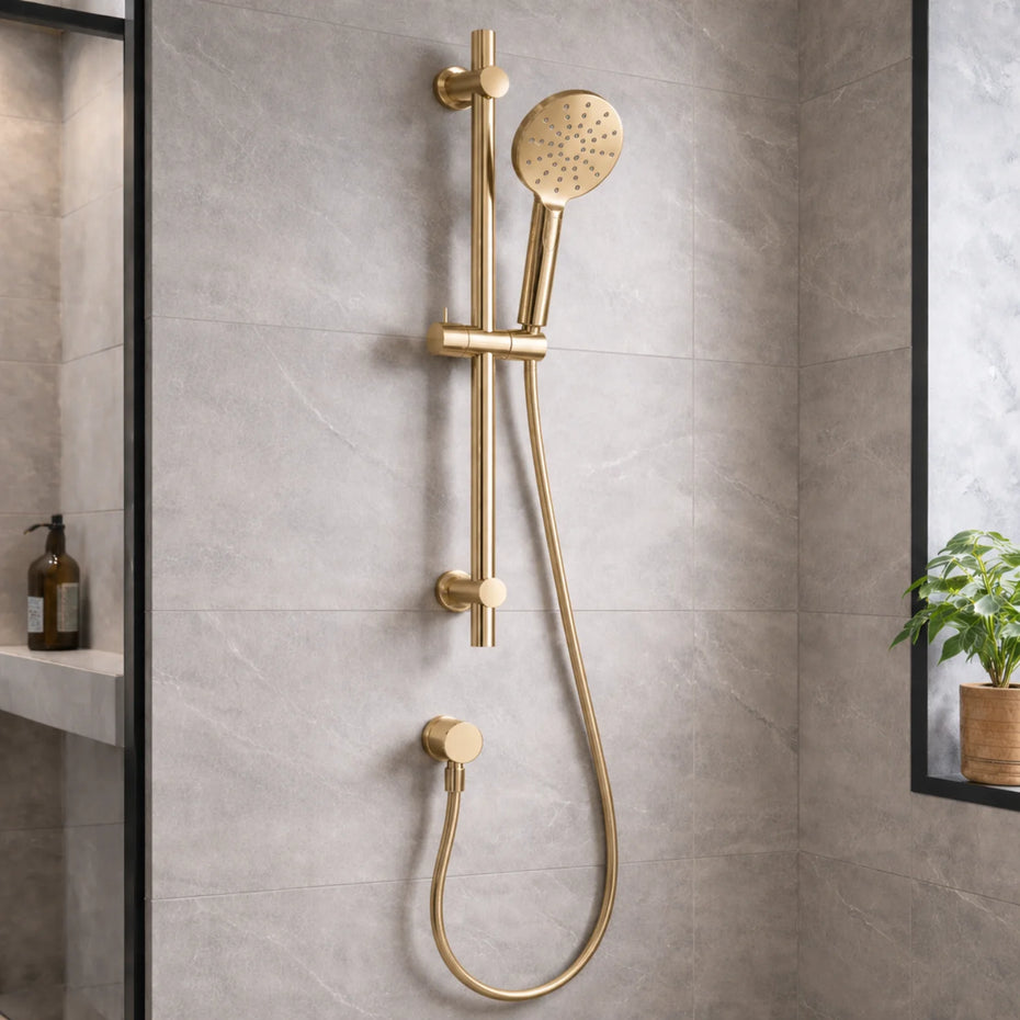 Luna Round Multifunction Sliding Shower On Rail