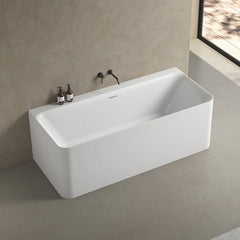 LUNUS Back-to-wall bath - Gloss White