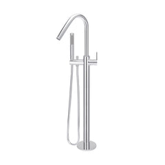 Round Paddle Freestanding Bath Spout and Hand Shower