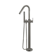 Round Paddle Freestanding Bath Spout and Hand Shower