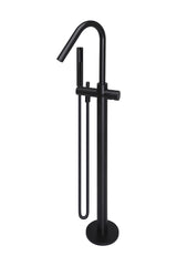 Round Pinless Freestanding Bath Spout and Hand Shower