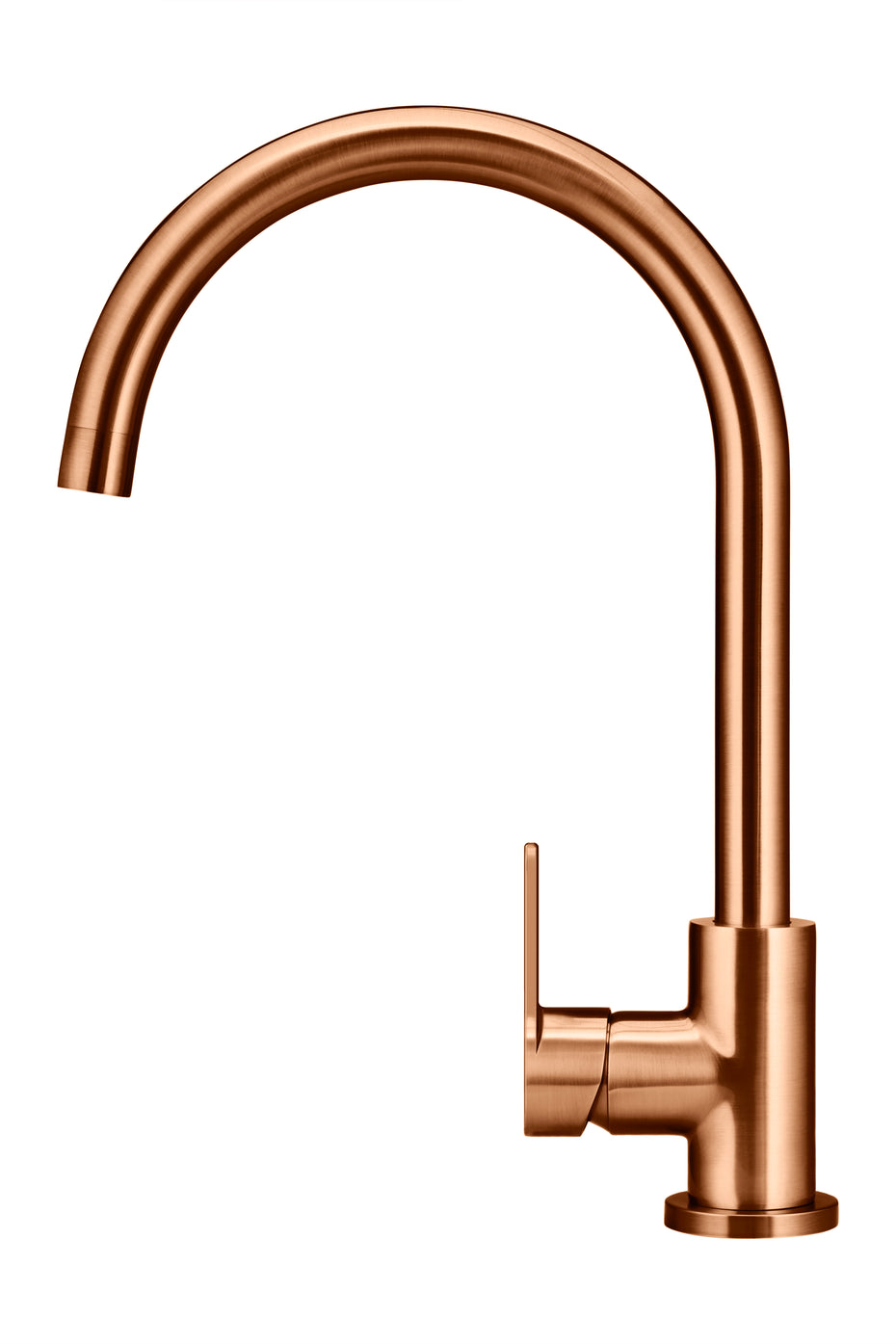 Round Paddle Gooseneck Kitchen Mixer Tap
