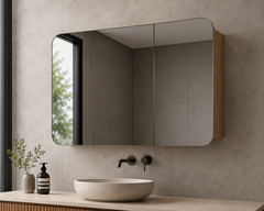 750-`1200mm Modena Shaving Cabinet - Available in White or TImber
