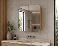 750-`1200mm Modena Shaving Cabinet - Available in White or TImber