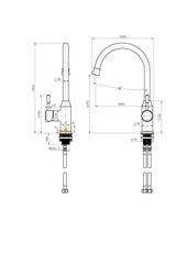 Montpellier Gooseneck Kitchen Mixer MON004