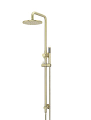 Round Combination Shower Rail 200mm Rose, Single Function Hand Shower