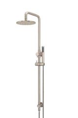 Round Combination Shower Rail 200mm Rose, Single Function Hand Shower