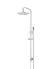 Round Combination Shower Rail 200mm Rose, Single Function Hand Shower