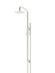 Round Combination Shower Rail 200mm Rose, Single Function Hand Shower