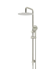 Round Combination Shower Rail 300mm Rose, Three Function Hand Shower