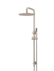 Round Combination Shower Rail 300mm Rose, Single Function Hand Shower