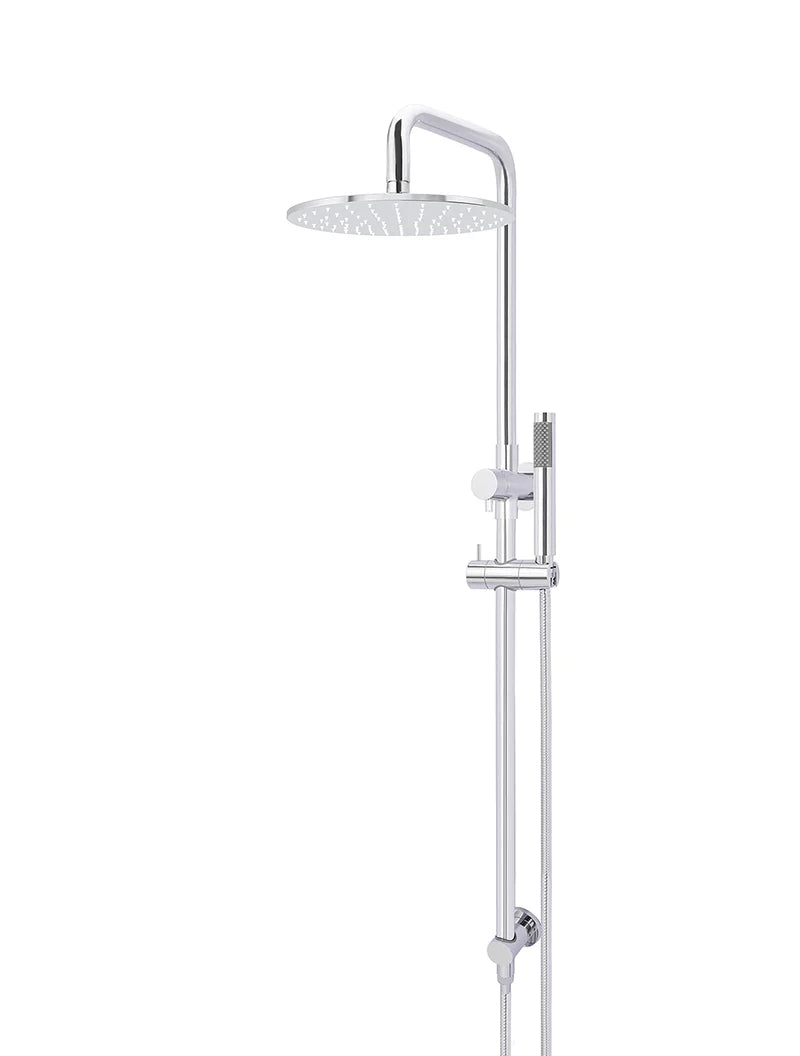 Round Combination Shower Rail 300mm Rose, Single Function Hand Shower