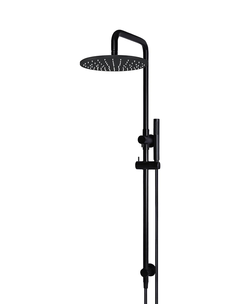 Round Combination Shower Rail 300mm Rose, Single Function Hand Shower