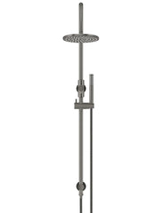 ROUND GOOSENECK SHOWER SET WITH 200MM ROSE, SINGLE-FUNCTION HAND SHOWER