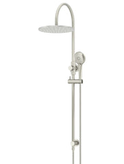 Round Combination Shower Rail 300mm Rose, Three Function Hand Shower