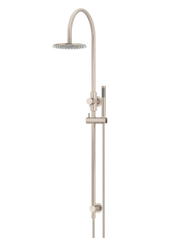 300mm Round Overhead Shower Rail, Three Function Hand Shower