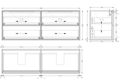 Mildura Wall Hung 1500mm Double Vanity