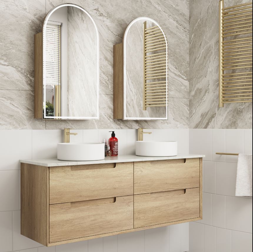 Moreno Wall Hung Vanity 1500mm Single or Double Basin