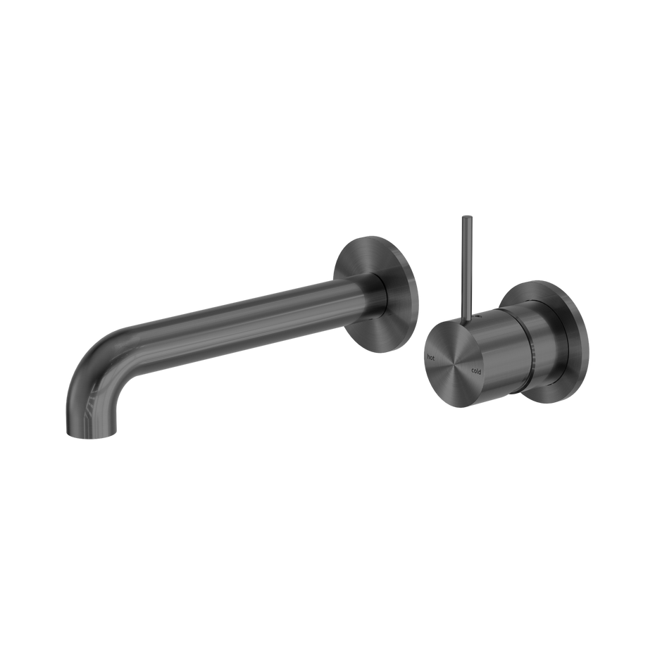 Mecca Wall Basin/Bath Mixer Separate Back Plate Handle Up 120mm