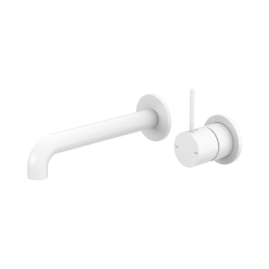 Mecca Wall Basin/Bath Mixer Separate Back Plate Handle Up 120mm
