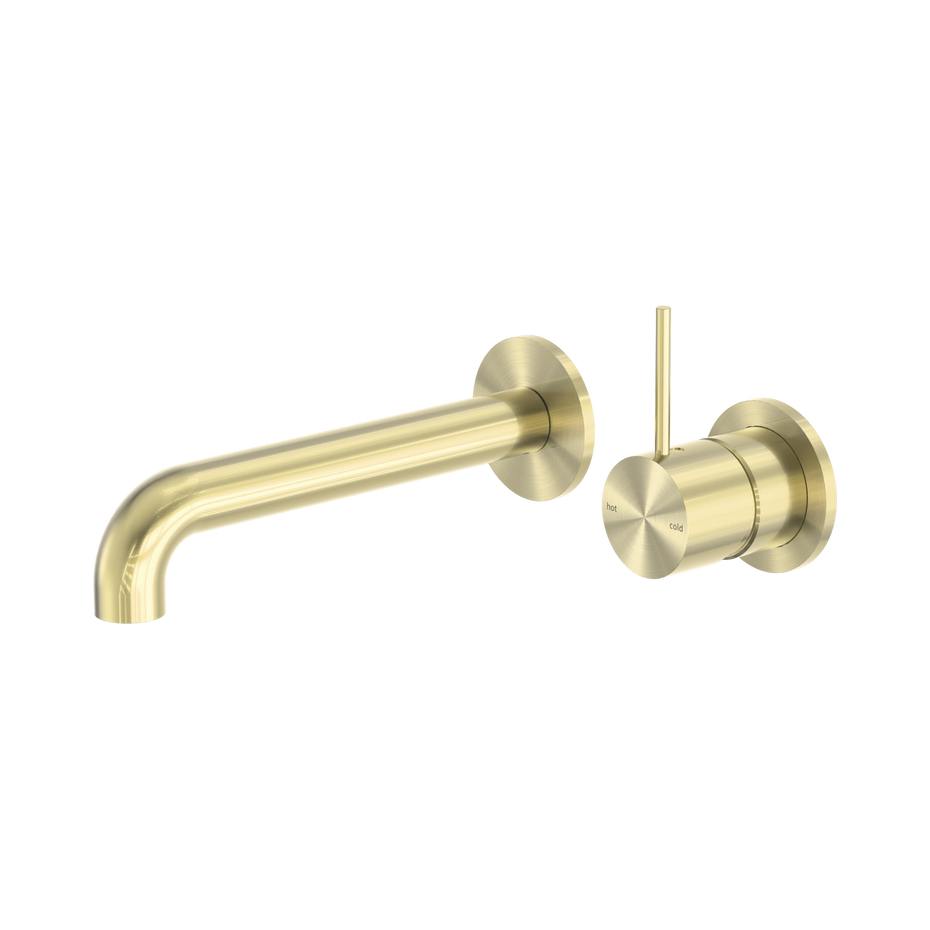 Mecca Wall Basin/Bath Mixer Separate Back Plate Handle Up 160mm