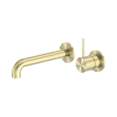 Mecca Wall Basin/Bath Mixer Separate Back Plate Handle Up 160mm