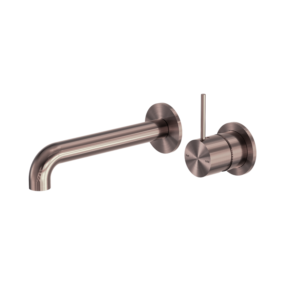 Mecca Wall Basin/Bath Mixer Separate Back Plate Handle Up 160mm
